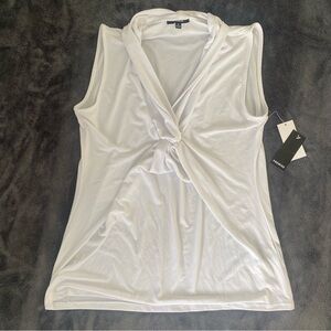 Premise White Sleeveless Blouse